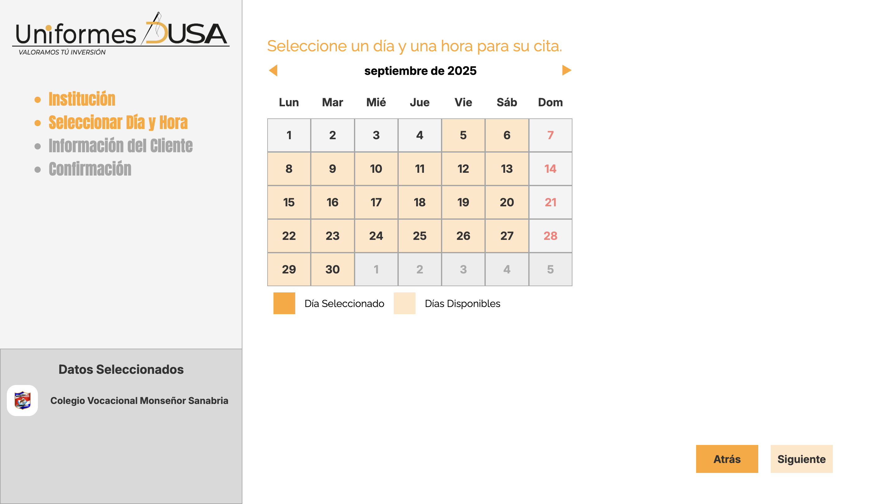 Sistema de programación de citas para empresas