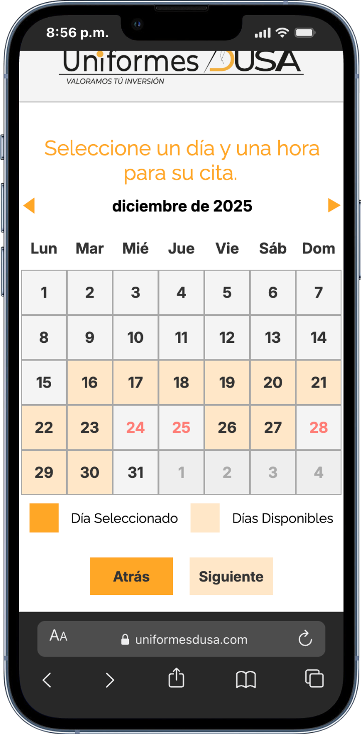 Sistema de programación de citas para empresas