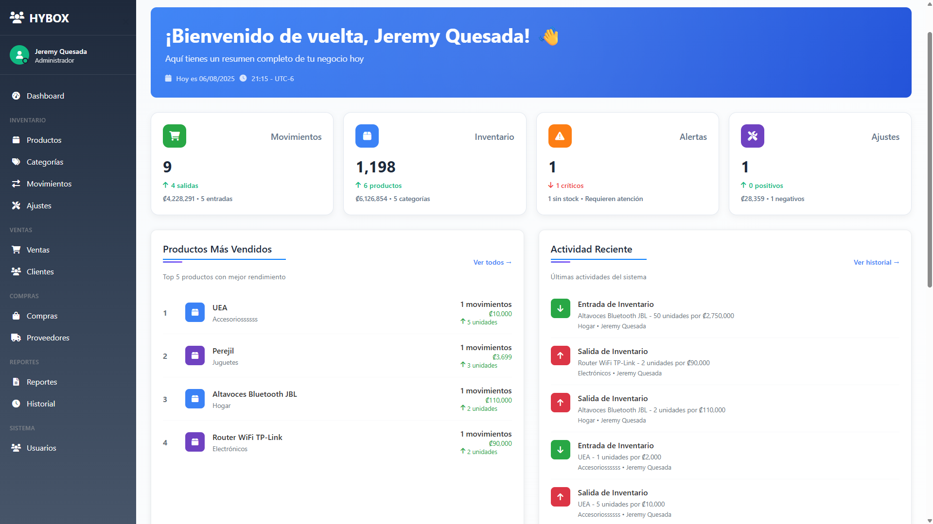 Sistema de Inventarios blanco