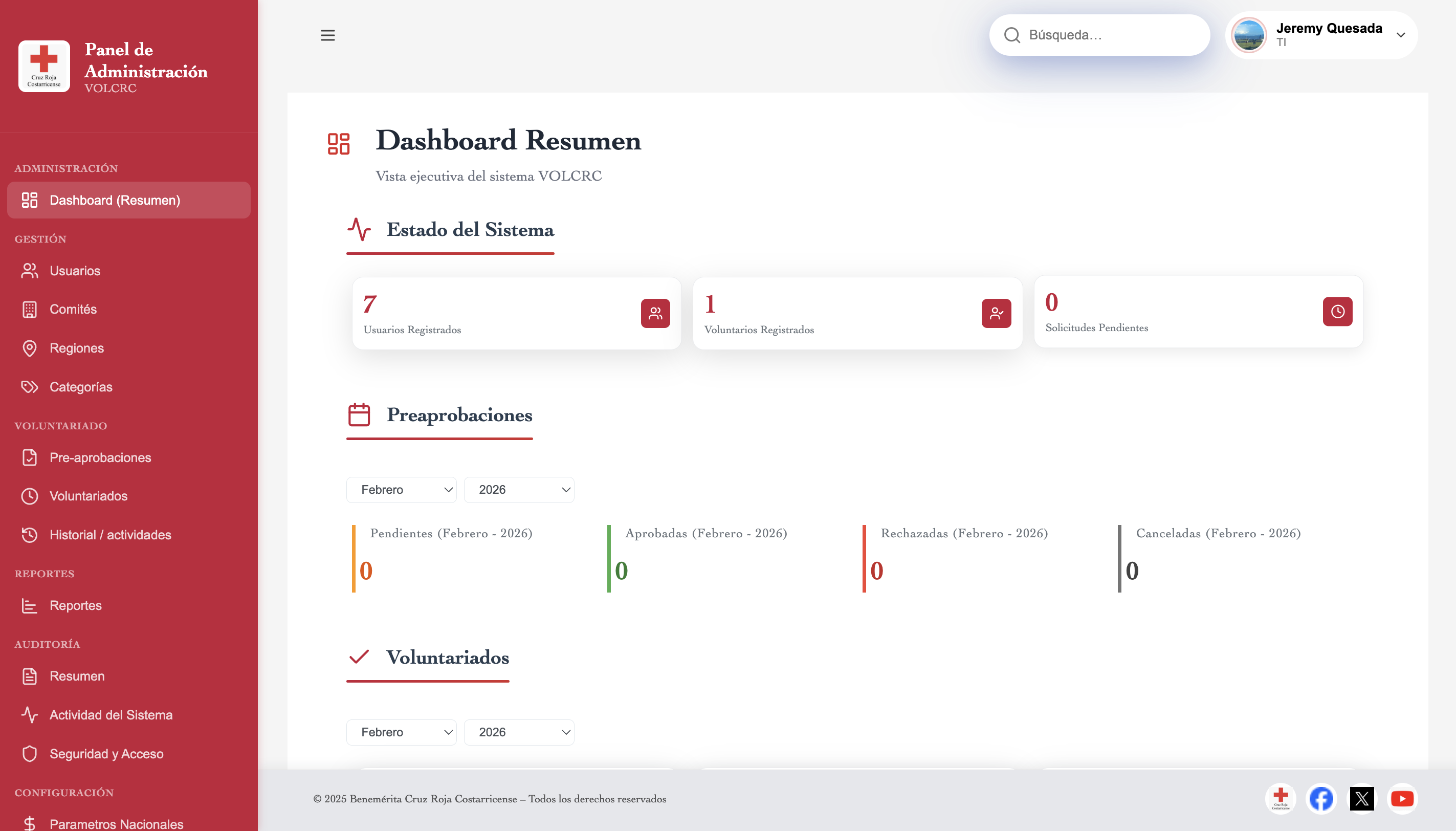 VOLCRC Cruz Roja Costarricense